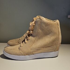 Sorel Beige High-Top Sneakers